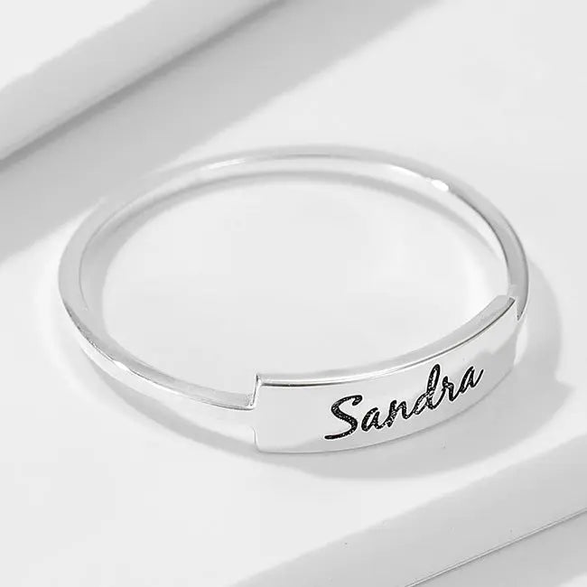 Regal Silver Inscription Ring DC-Maiden-Art