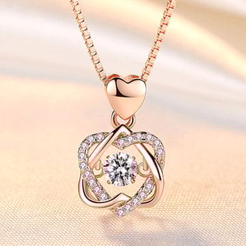 Sparkling Floral Necklace with Stainless Steel Earring Dropsure