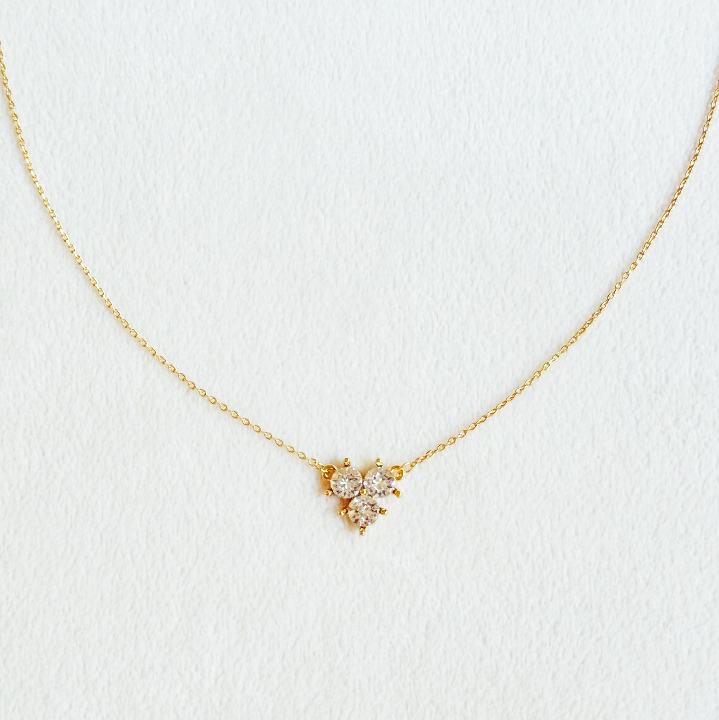 Faceted Trio Crystals Necklace DC-Ellison+Young