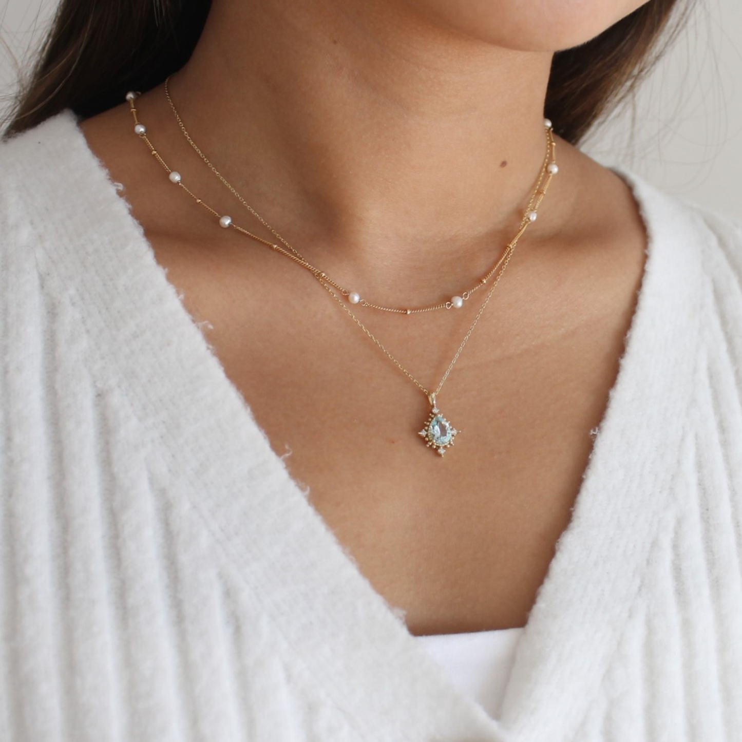 Pearl Satellite Necklace DC-Kind Karma Company