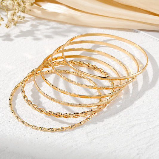 Irregular Punk Bracelets Set Hypersku