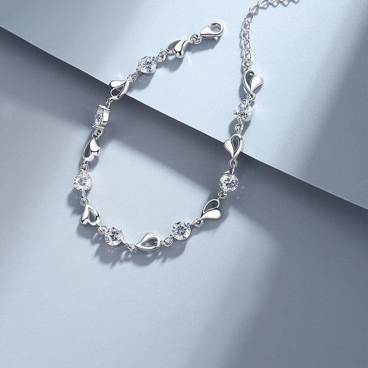 Blue Topaz Heart Bracelet Hypersku