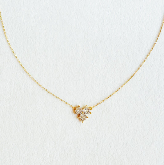Faceted Trio Crystals Necklace DC-Ellison+Young