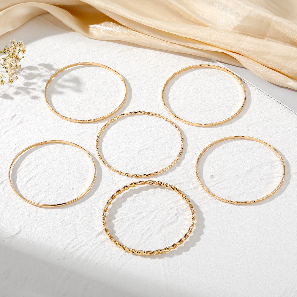 Irregular Punk Bracelets Set Hypersku