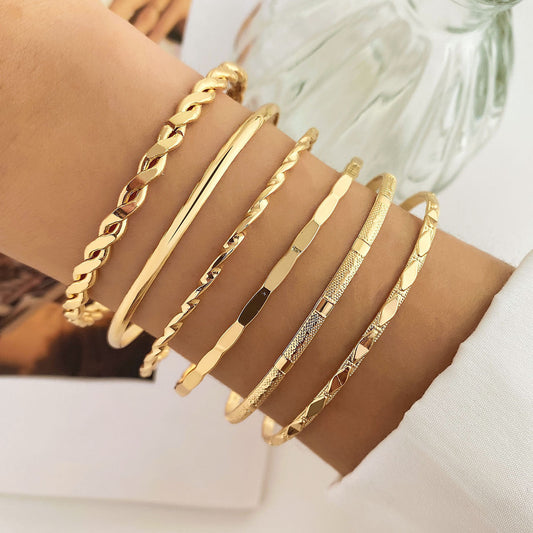 Irregular Punk Bracelets Set Hypersku